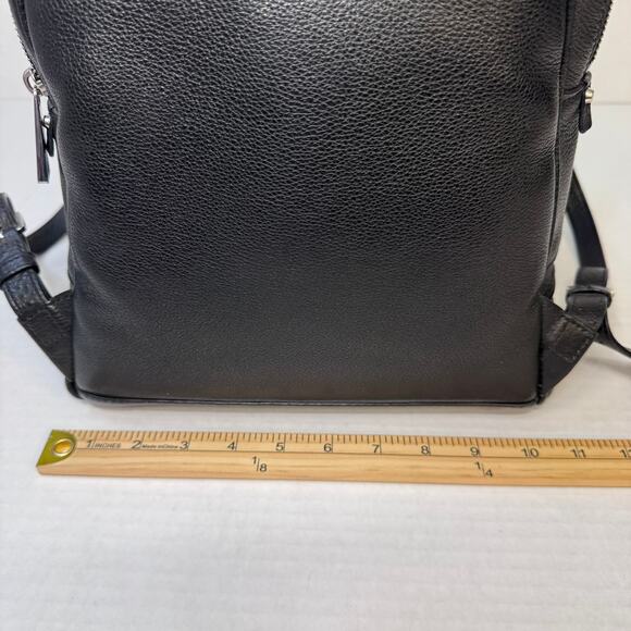 Michael Kors Rhea Medium Black Leather Backpack EUC - Picture 5 of 16